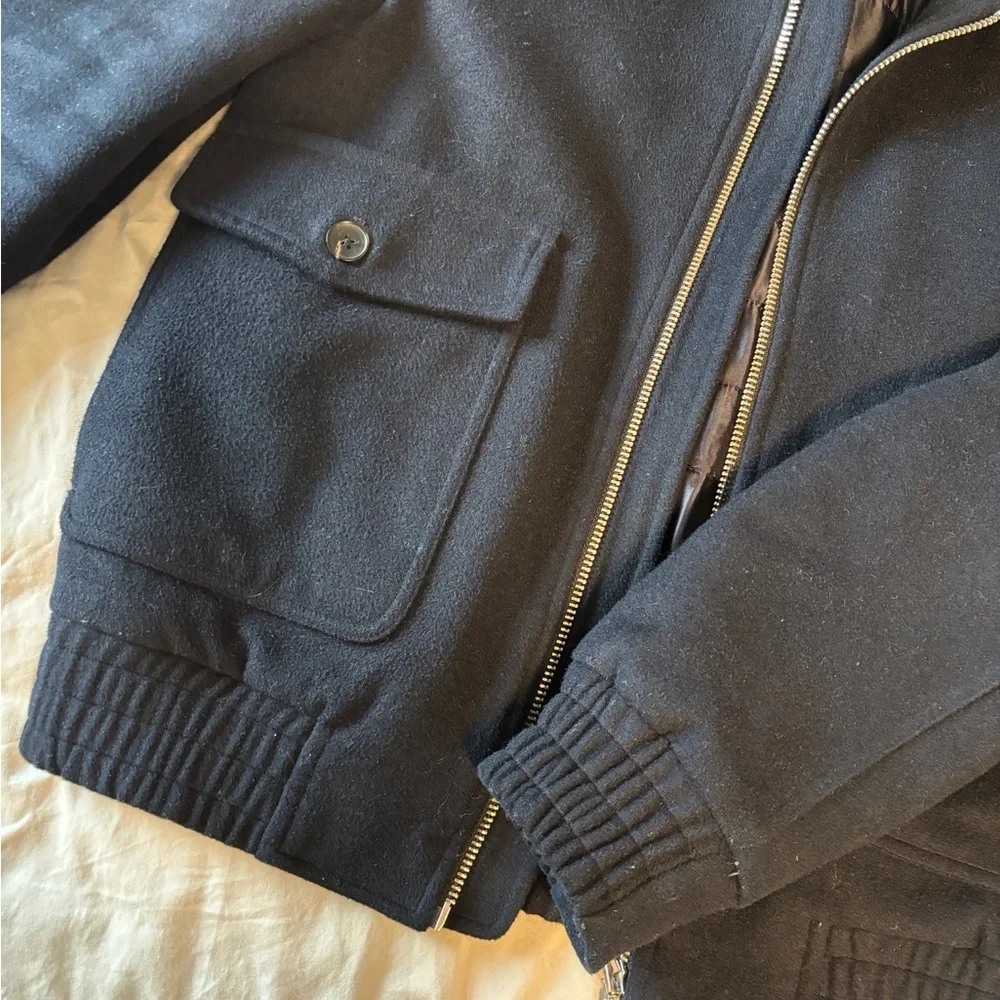 Reiss Men's Navy Bomber Jacket - Picture 2 of 4